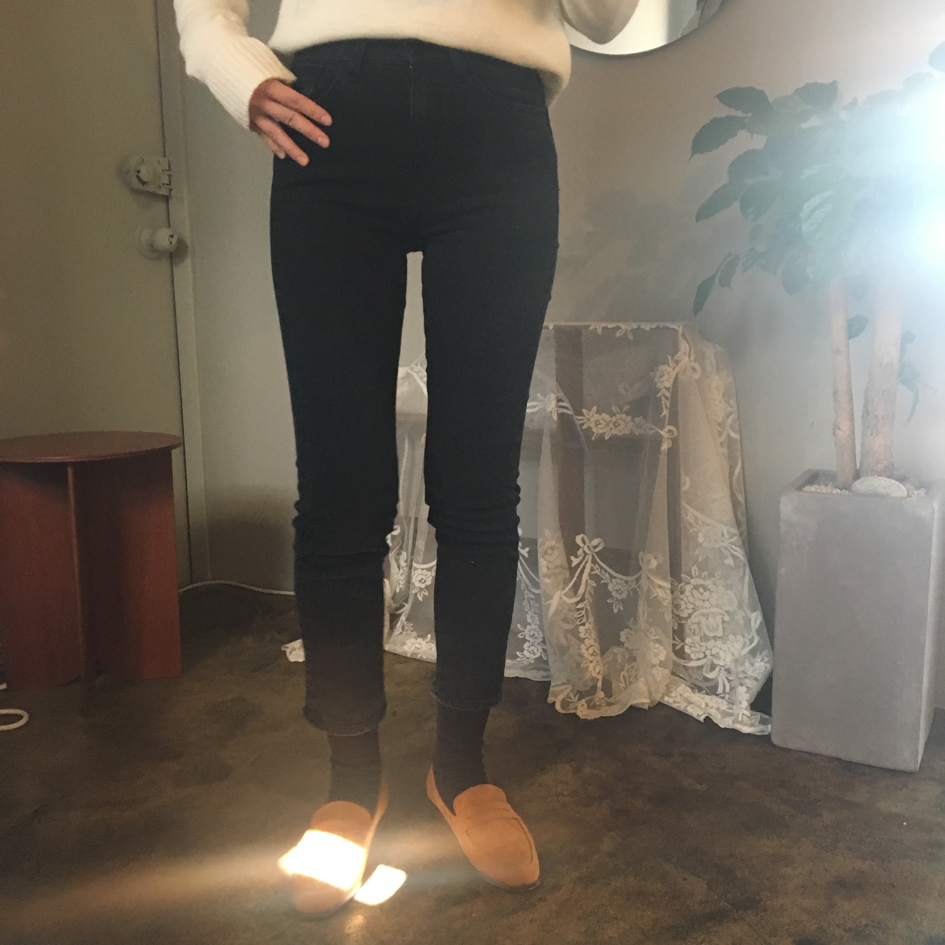 Korea Jeans Pants Women's Fit Black Denim Pants