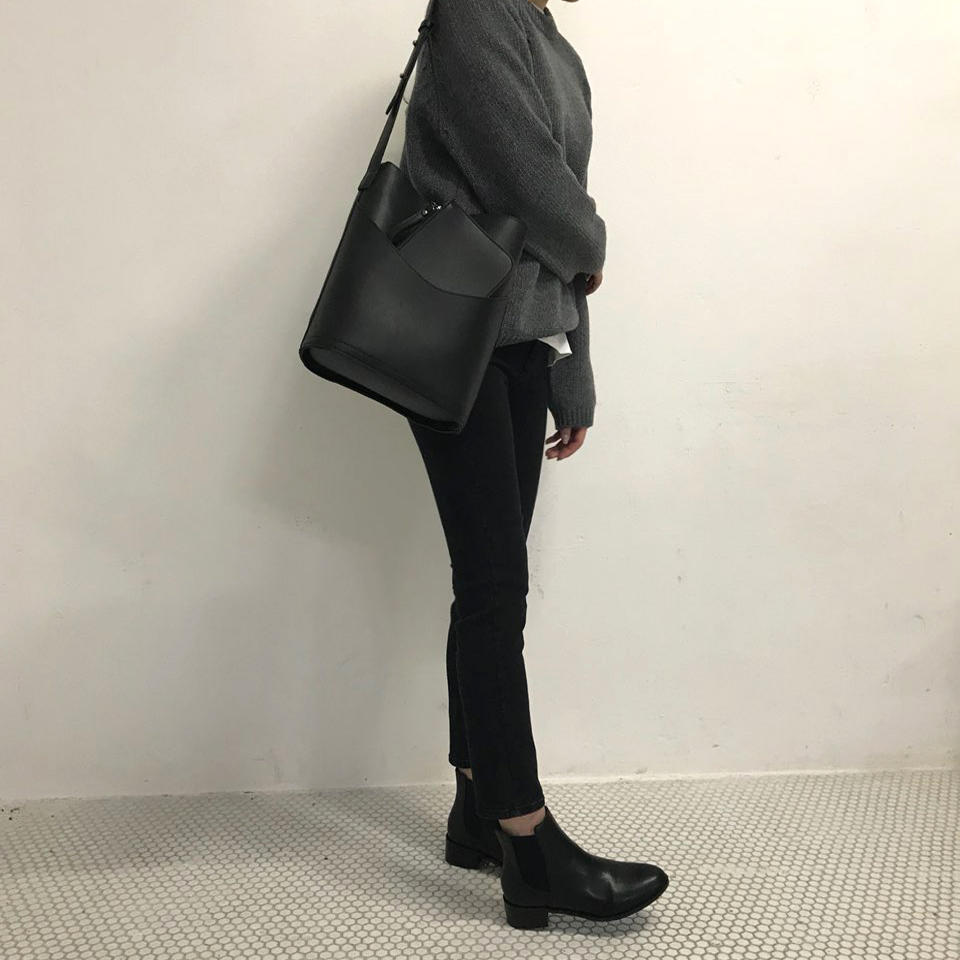 Korea Jeans Pants Span Slim Date Black Pants 30s P