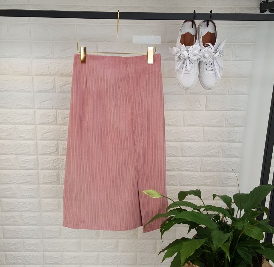 Corduroy Long Skirt Life Timothy Corduroy Bending 