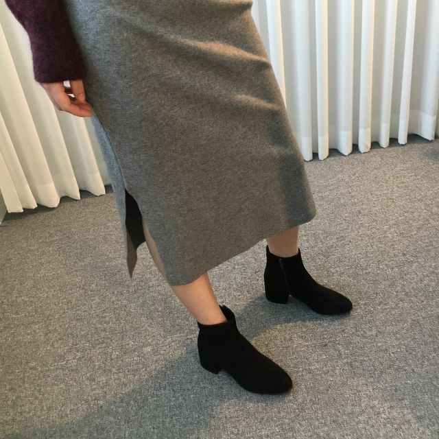 Saint Black Ankle Boots Leather &amp Ms. Suede Mid
