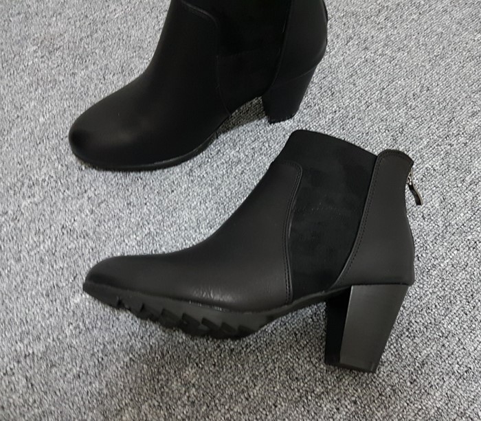 7 centisu suede combination back zipper blue keyho