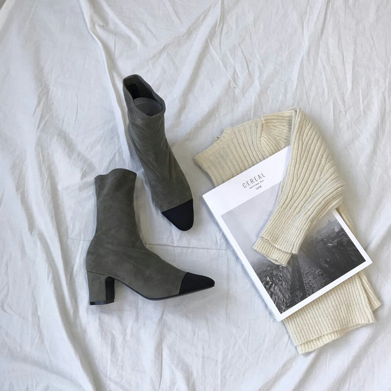 Color Suede Ankle Boots Span Women's Angle Wint