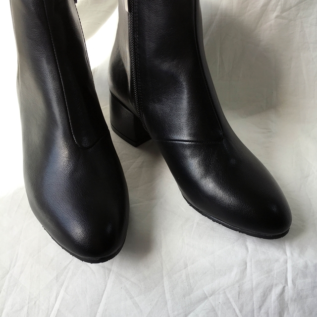 Saint Black Ankle Boots Leather &amp Ms. Suede Mid