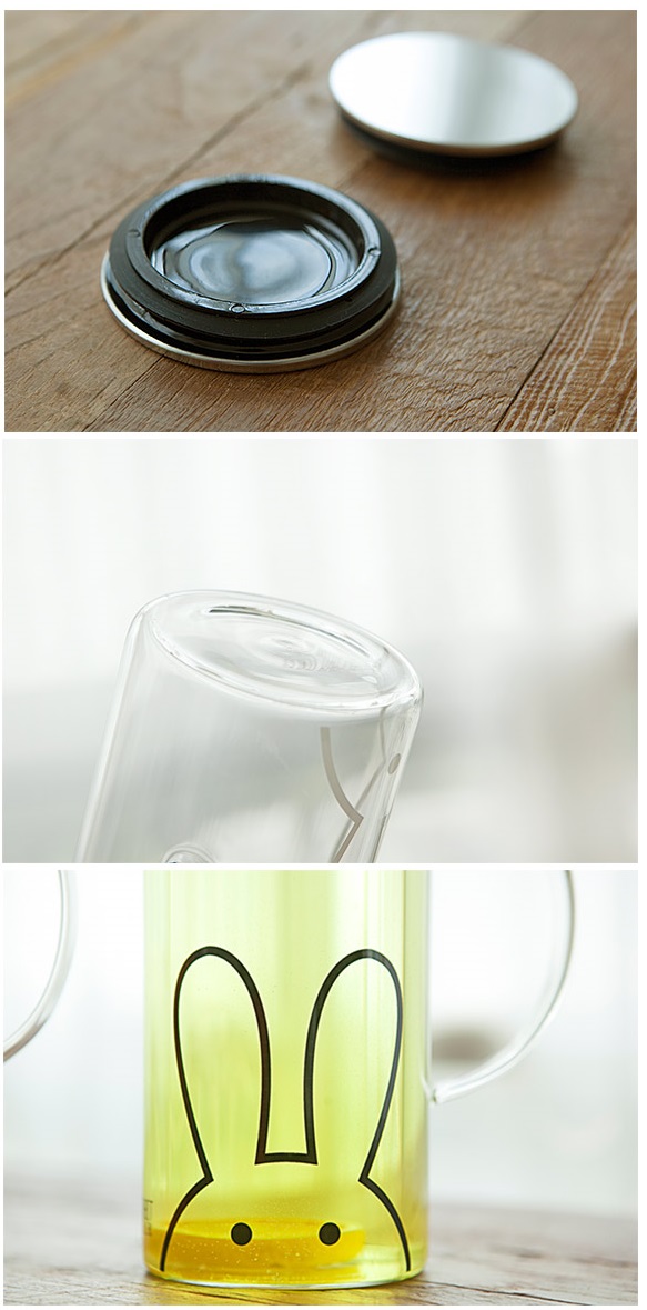 Sealed glass bottle heat-resistant port water bott