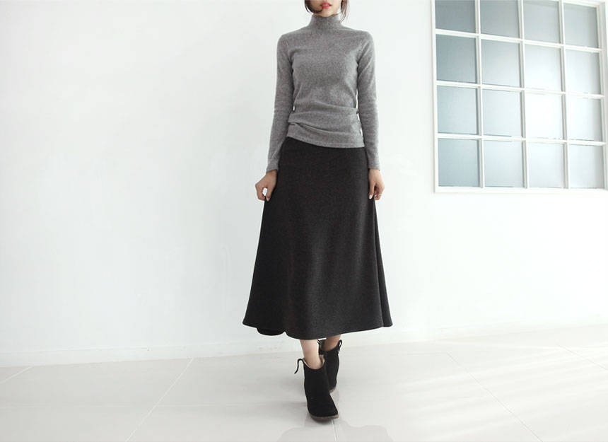 Mink flare jungle Long skirt Winter skirt Daily co