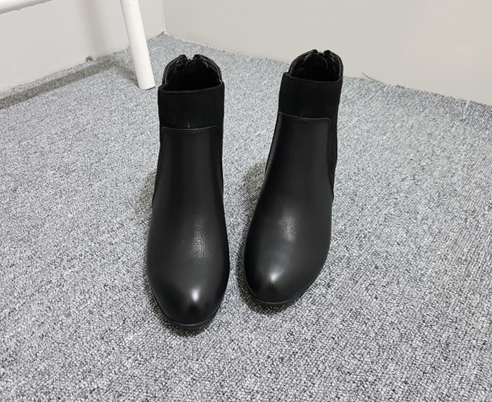 7 centisu suede combination back zipper blue keyho