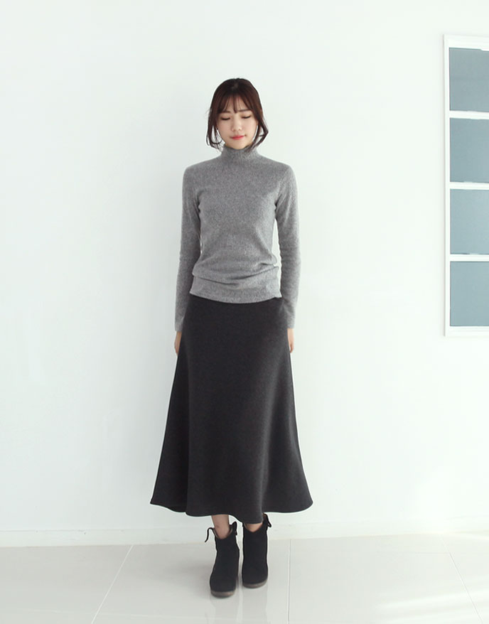 Mink flare jungle Long skirt Winter skirt Daily co