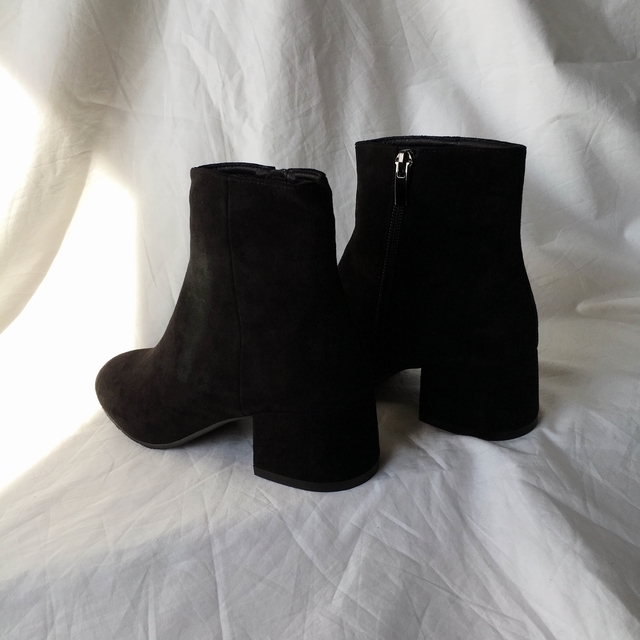 Saint Black Ankle Boots Leather &amp Ms. Suede Mid