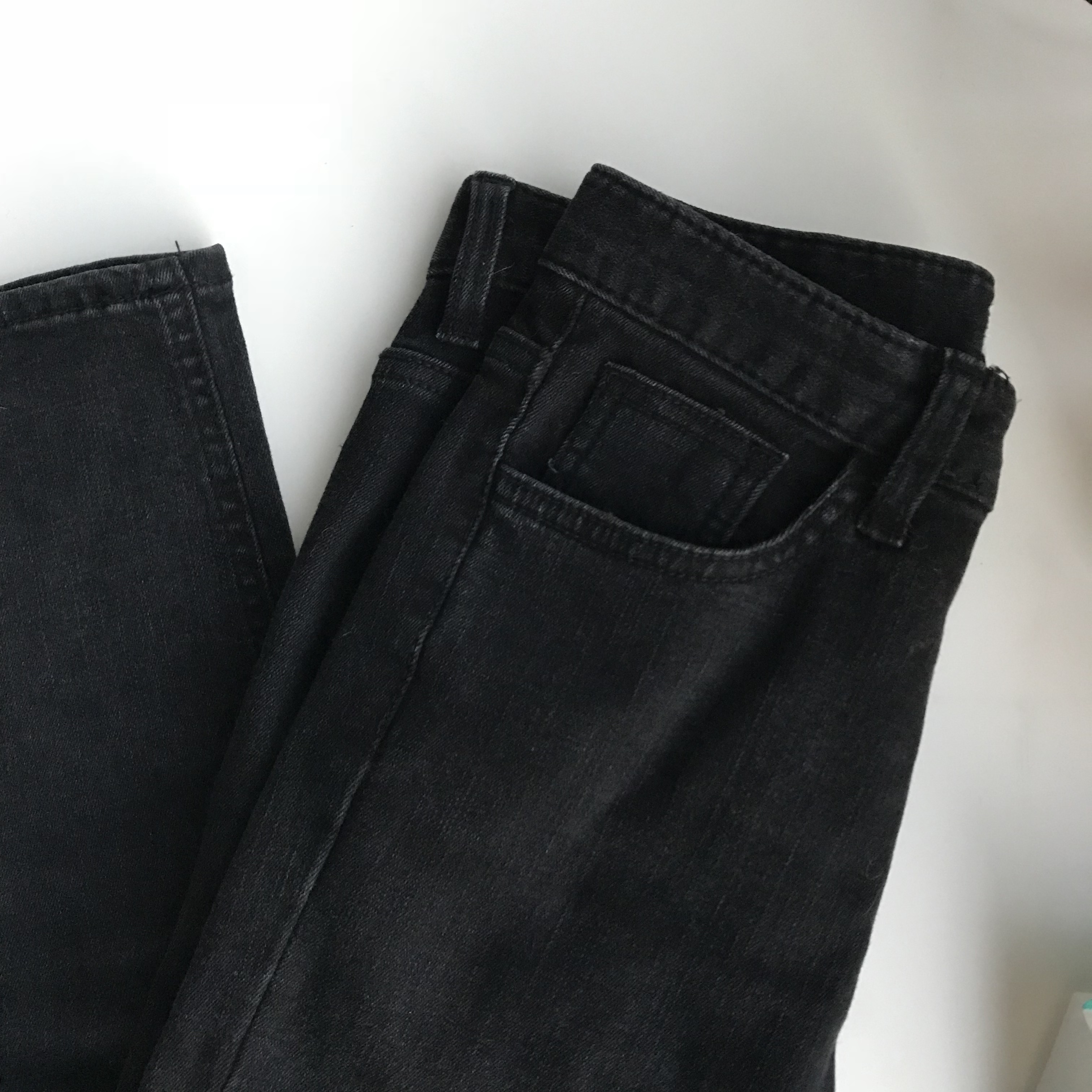 Korea Jeans Pants Women's Fit Black Denim Pants