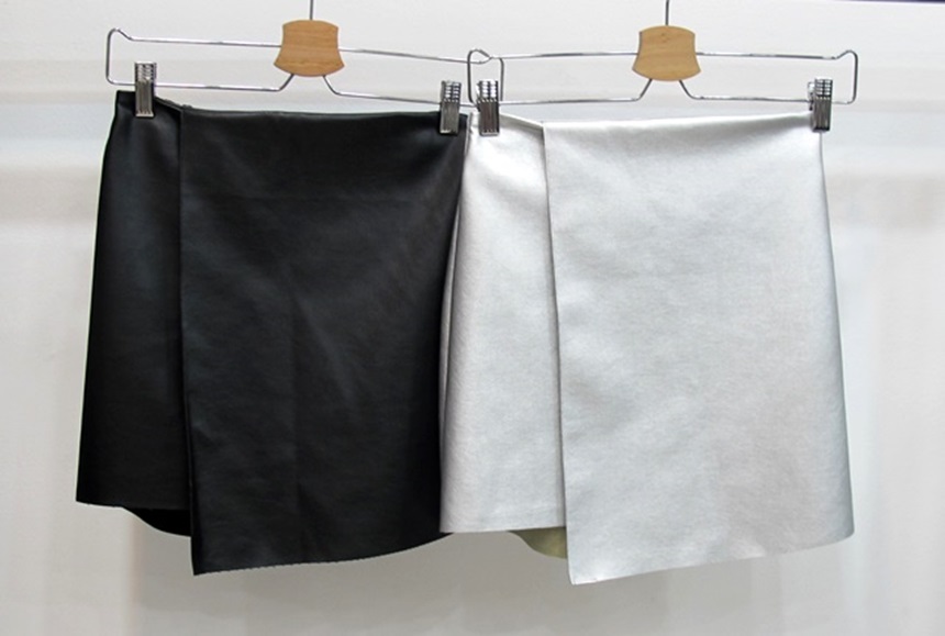 Leather miniskirt leather sexy club Kodakodi silve