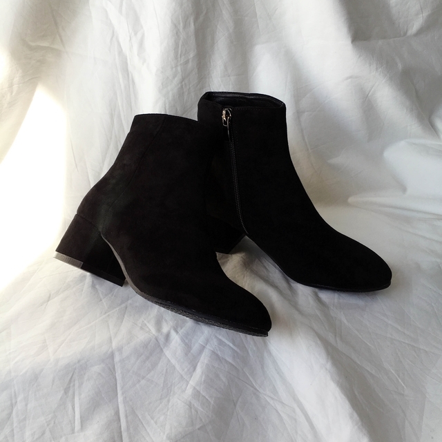 Saint Black Ankle Boots Leather &amp Ms. Suede Mid
