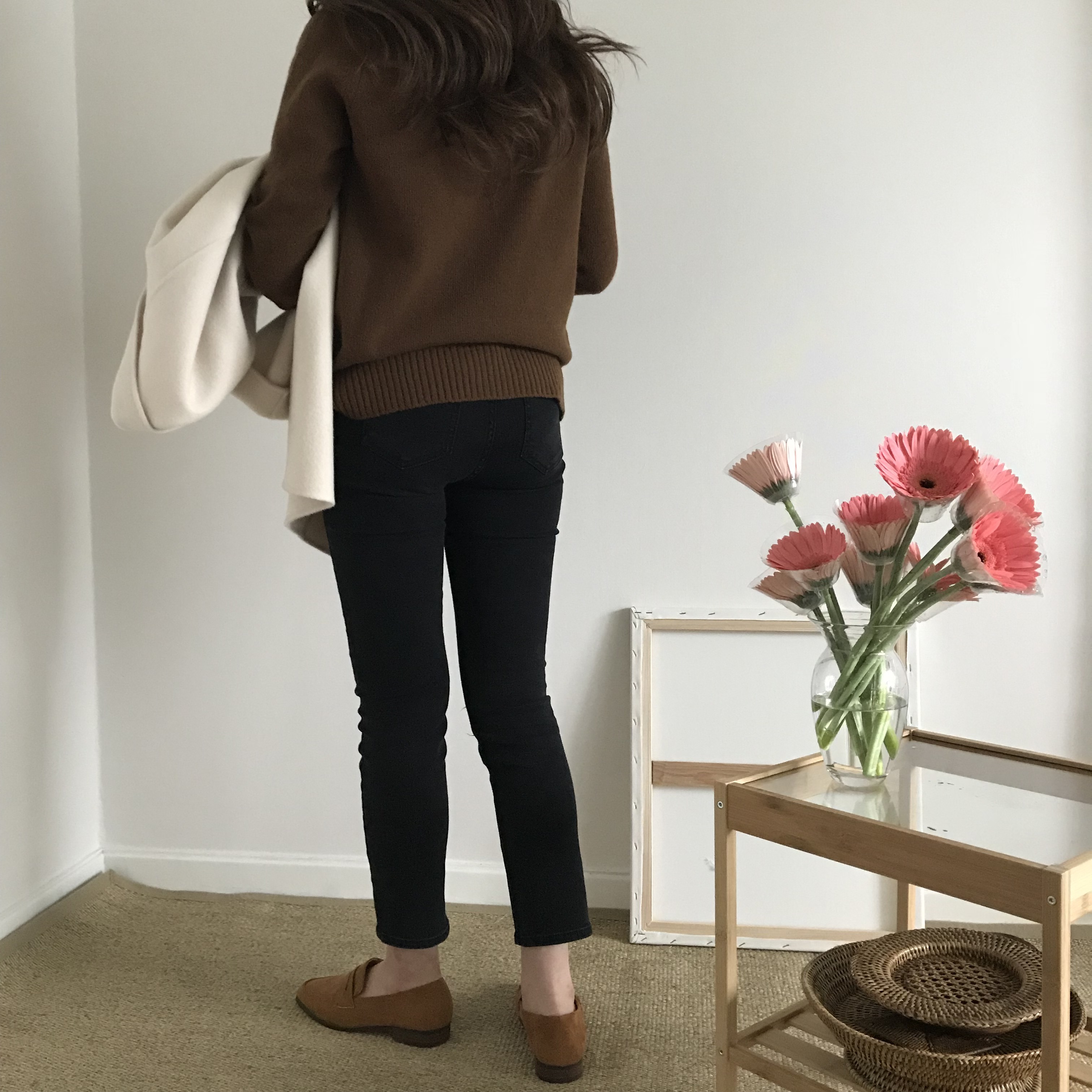 Korea Jeans Pants Women's Fit Black Denim Pants