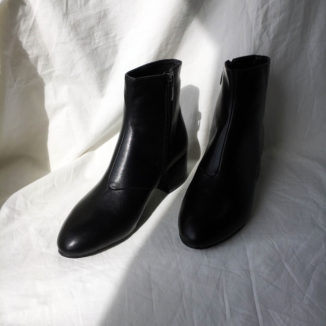 Saint Black Ankle Boots Leather &amp Ms. Suede Mid