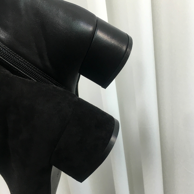 Saint Black Ankle Boots Leather &amp Ms. Suede Mid
