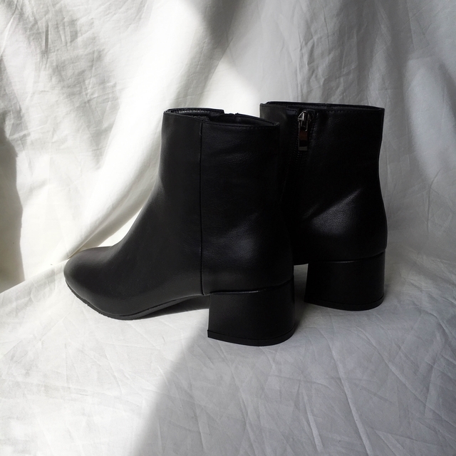 Saint Black Ankle Boots Leather &amp Ms. Suede Mid