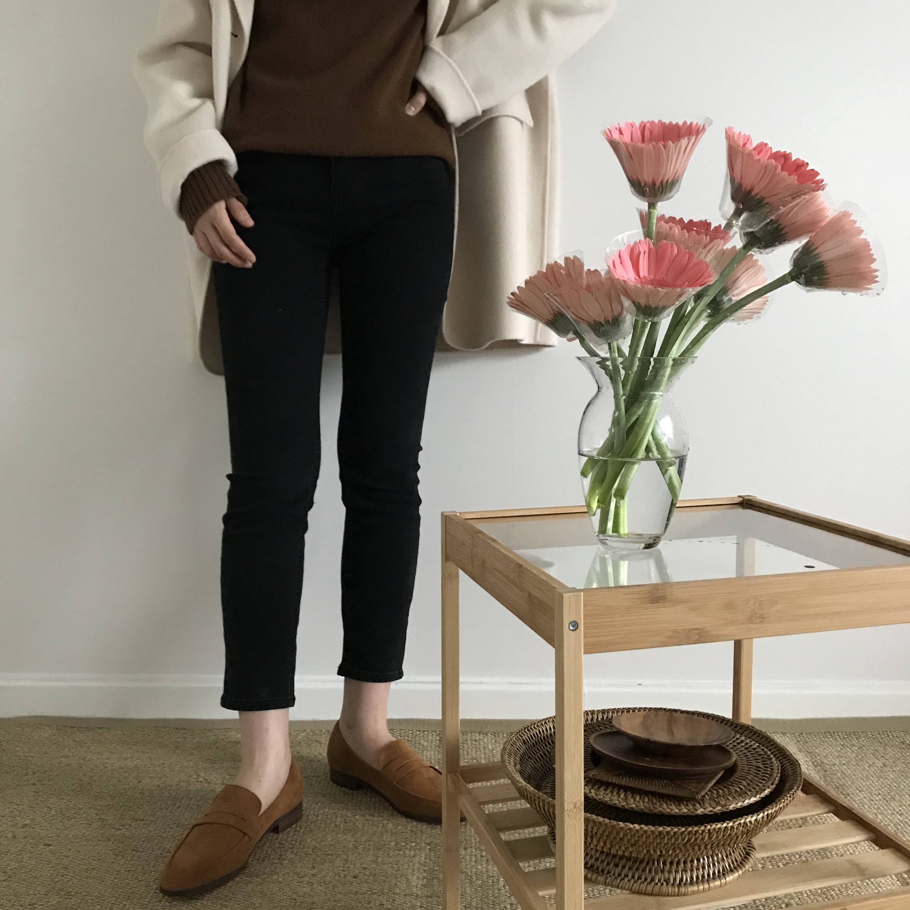 Korea Jeans Pants Women's Fit Black Denim Pants