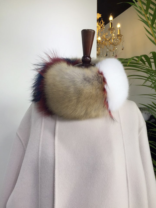 Mix Color Fox Shawl Muffler Warmer Real Natural Sa