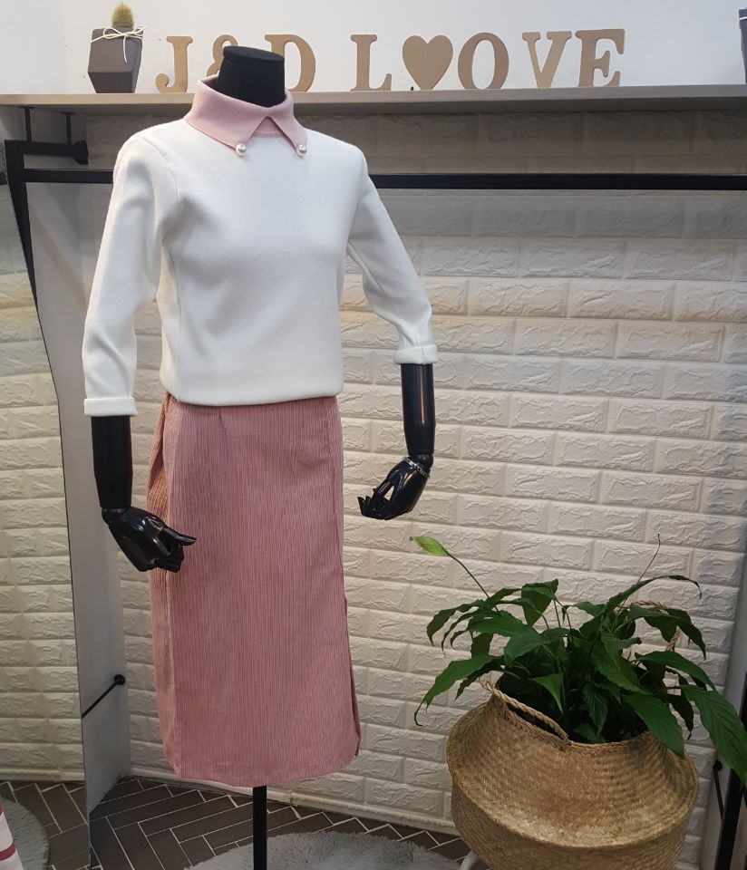 Corduroy Long Skirt Life Timothy Corduroy Bending 