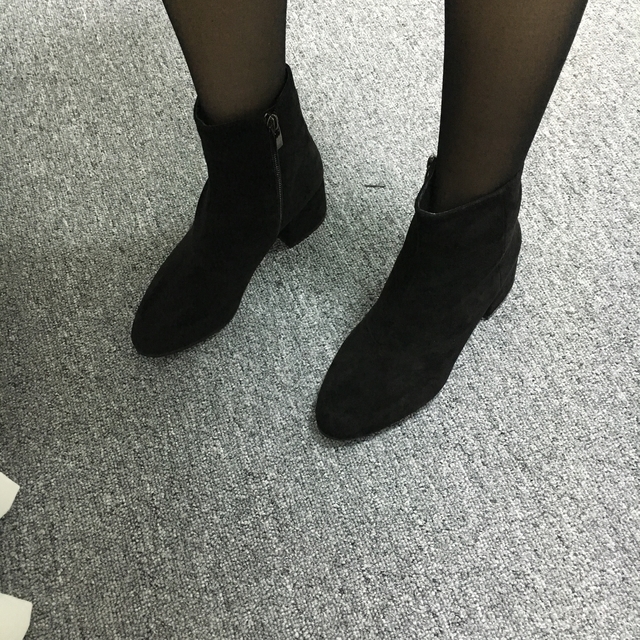Saint Black Ankle Boots Leather &amp Ms. Suede Mid