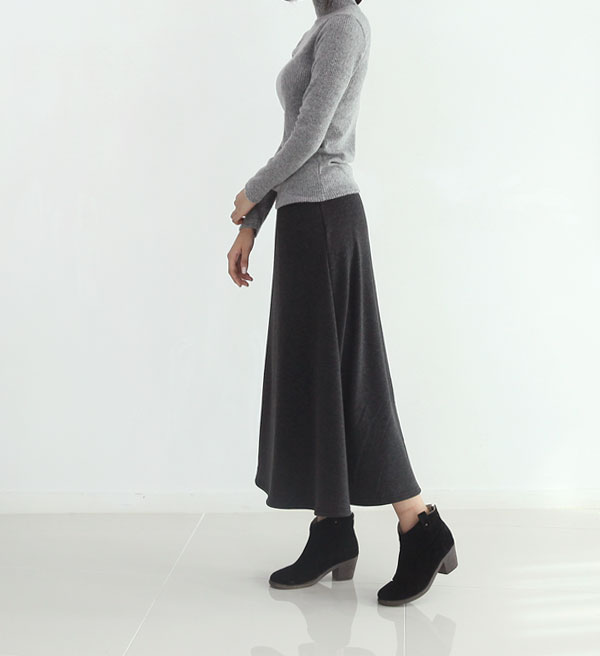 Mink flare jungle Long skirt Winter skirt Daily co