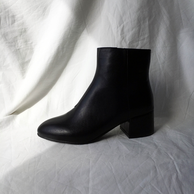 Saint Black Ankle Boots Leather &amp Ms. Suede Mid