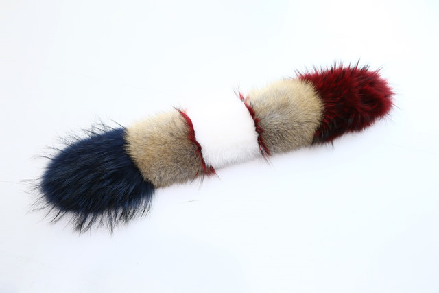 Mix Color Fox Shawl Muffler Warmer Real Natural Sa