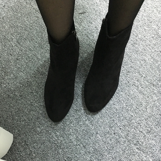 Saint Black Ankle Boots Leather &amp Ms. Suede Mid