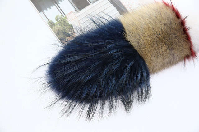 Mix Color Fox Shawl Muffler Warmer Real Natural Sa