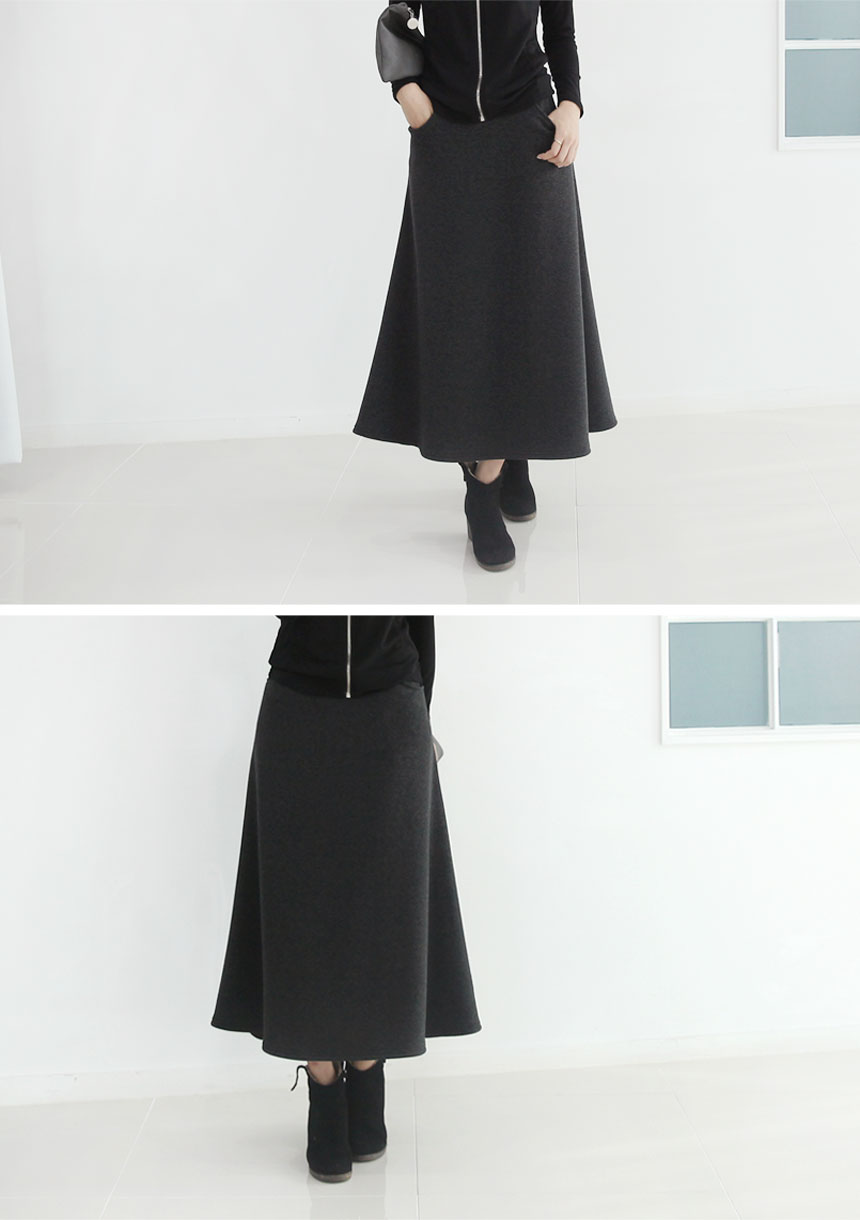 Mink flare jungle Long skirt Winter skirt Daily co