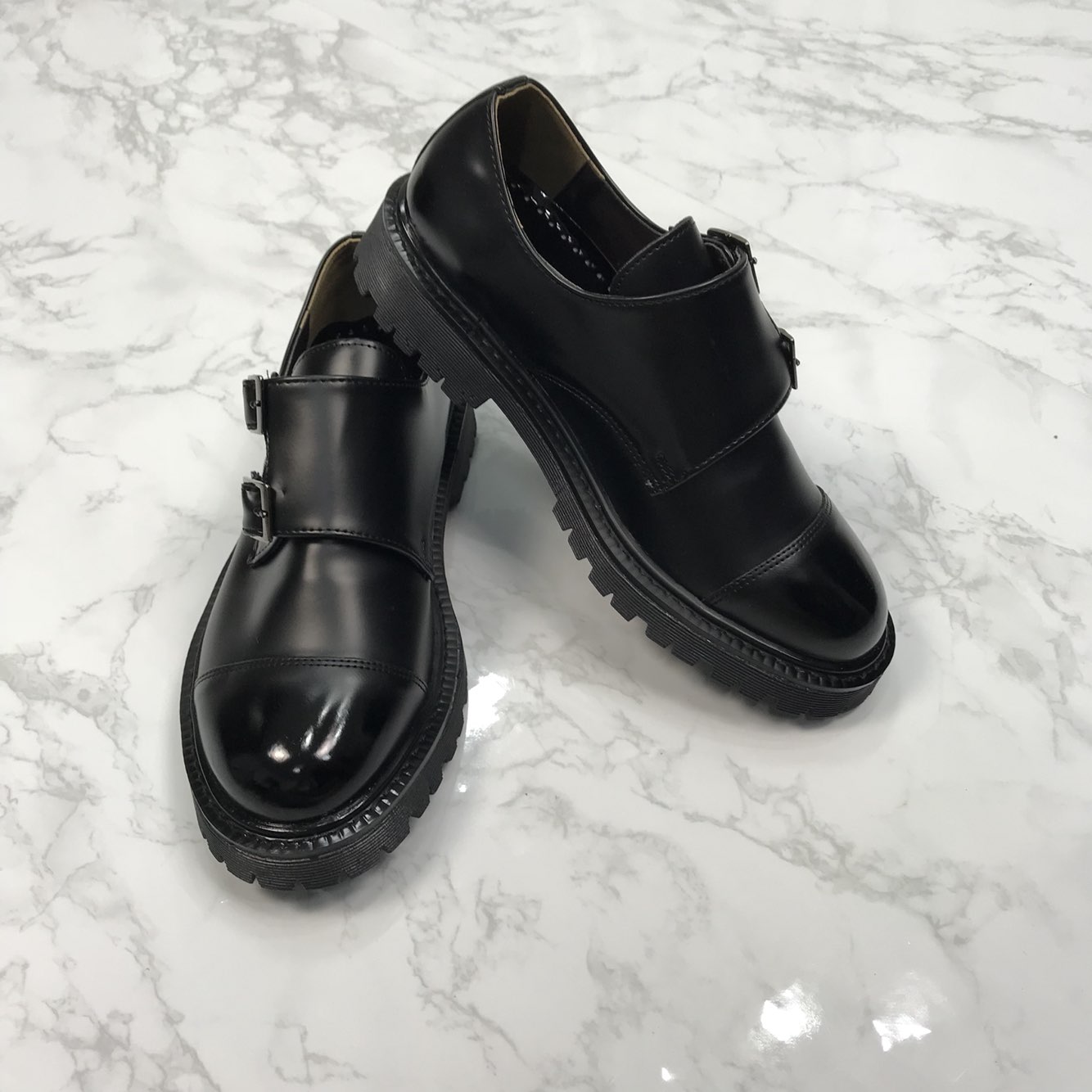 Monk Clipper Loafers Shoes 4.5cm high-calf comfort