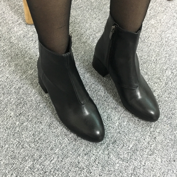 Saint Black Ankle Boots Leather &amp Ms. Suede Mid