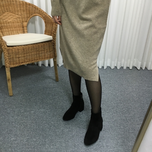 Saint Black Ankle Boots Leather &amp Ms. Suede Mid