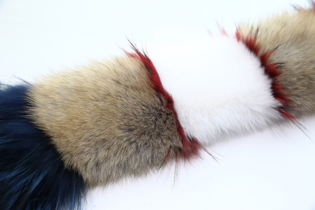 Mix Color Fox Shawl Muffler Warmer Real Natural Sa