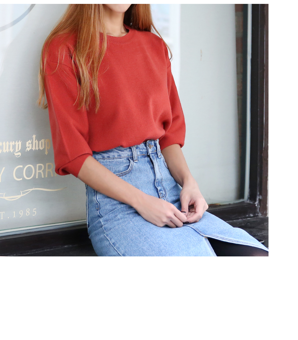 Denim Skirt slit long wash denim blue skirt high w