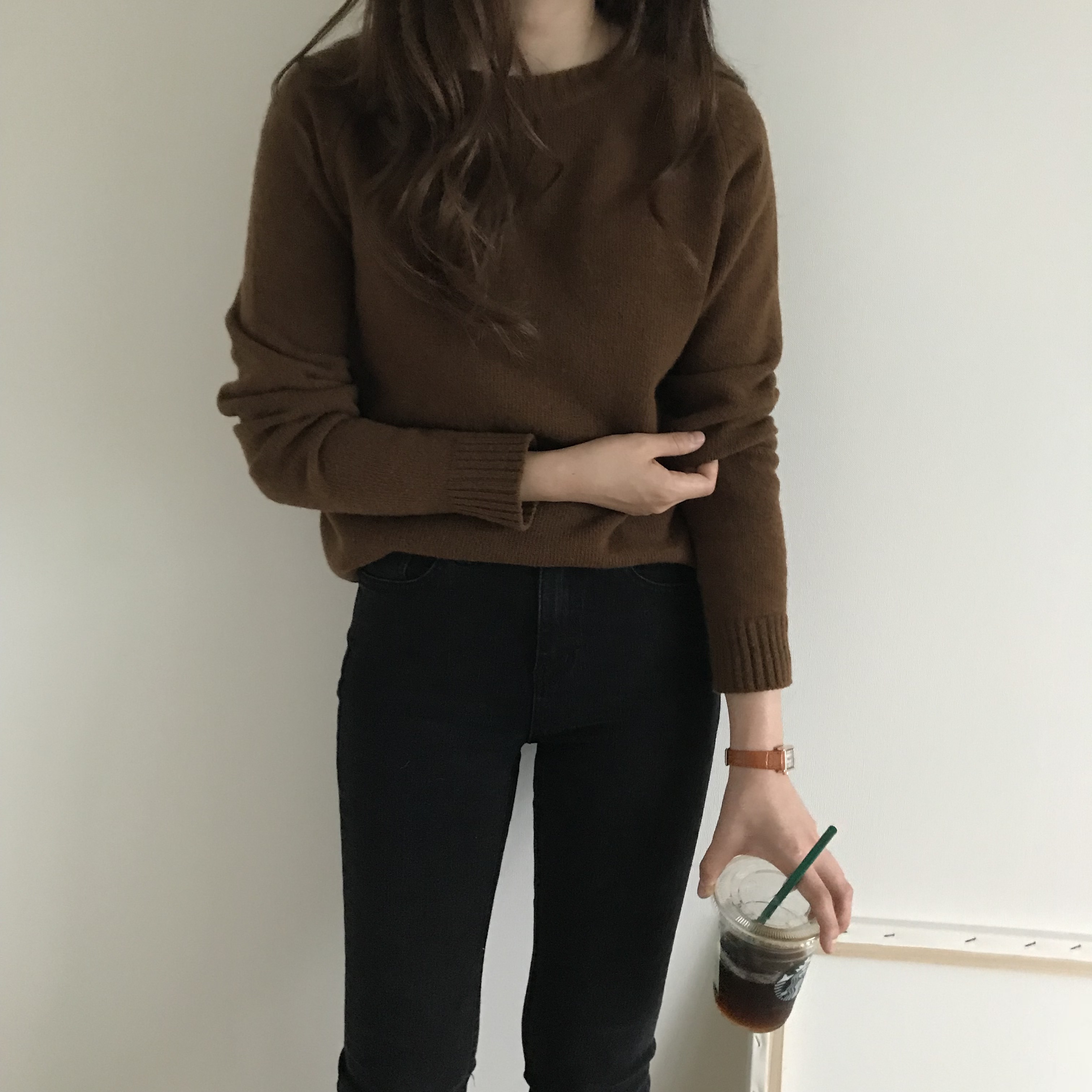 Korea Jeans Pants Women's Fit Black Denim Pants