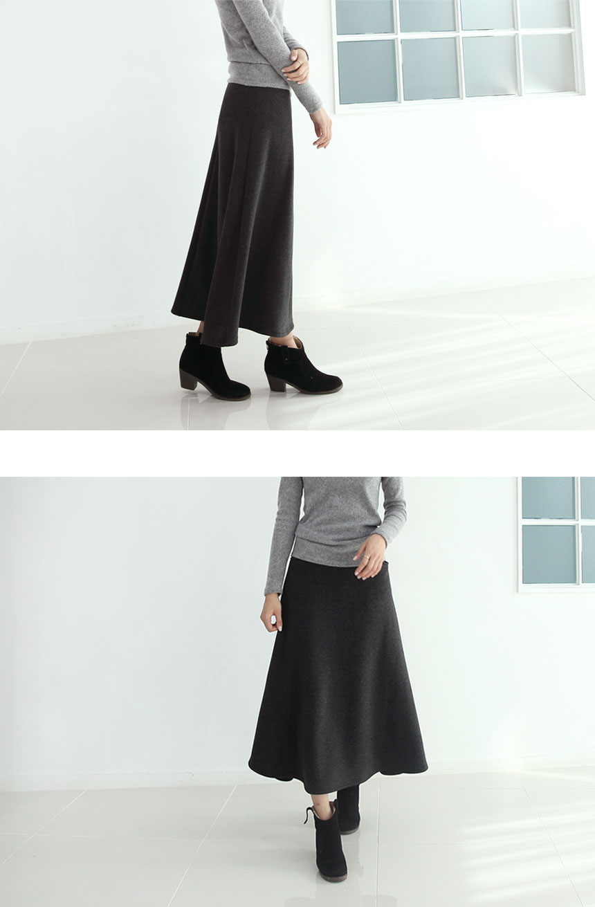 Mink flare jungle Long skirt Winter skirt Daily co