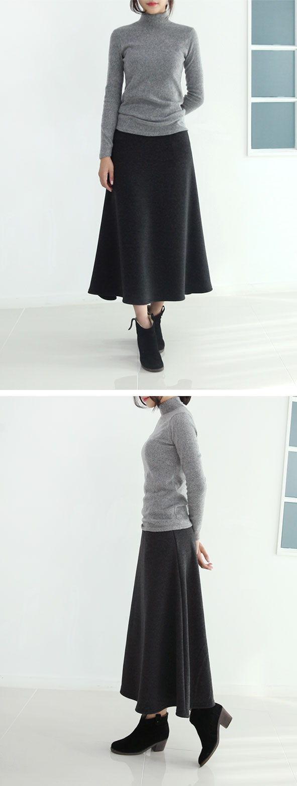 Mink flare jungle Long skirt Winter skirt Daily co