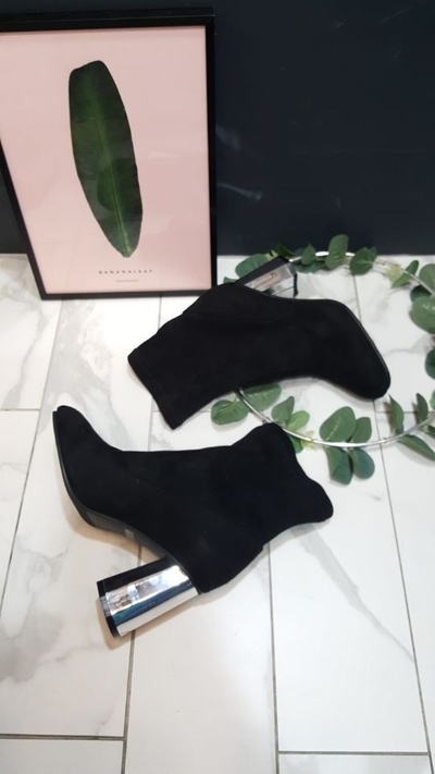 Suede Silver Sheep Angle Boots Modern Unique Sensi