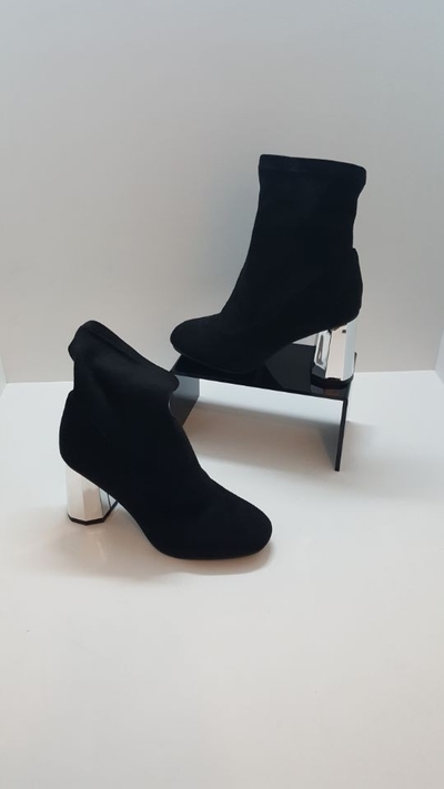 Suede Silver Sheep Angle Boots Modern Unique Sensi