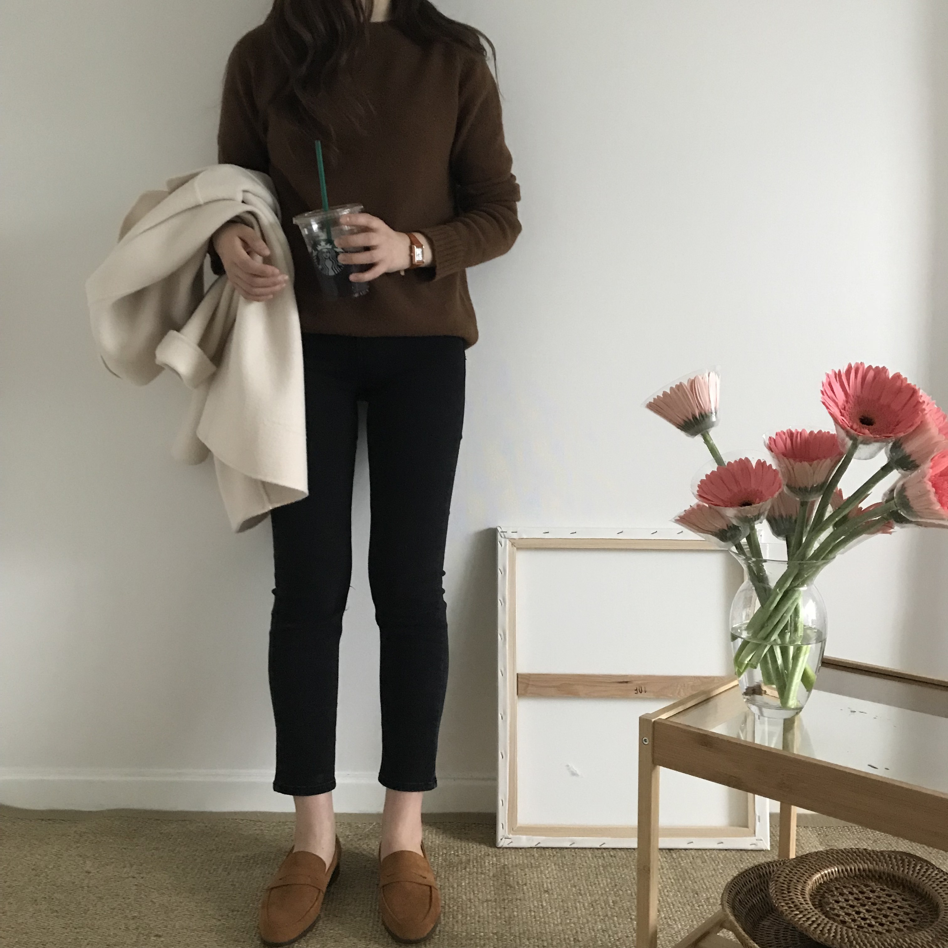 Korea Jeans Pants Women's Fit Black Denim Pants