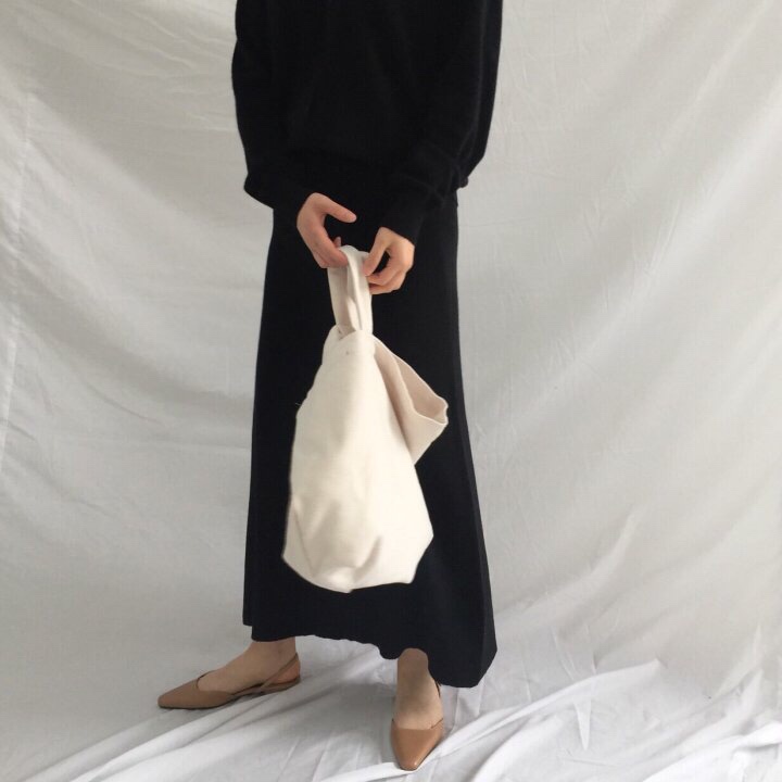 A-Line Knit Skirts Frill Long Mermaid Banding Luxu