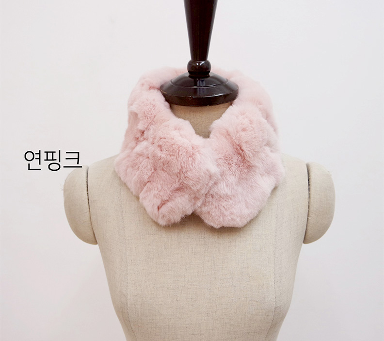 2017FW Rabbit Fur Magnet Shawl Rex Fur Muffler Fur