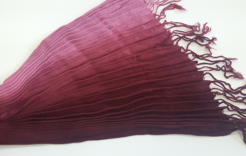 Gradation wrinkle knit muffler Unique wool autumn 