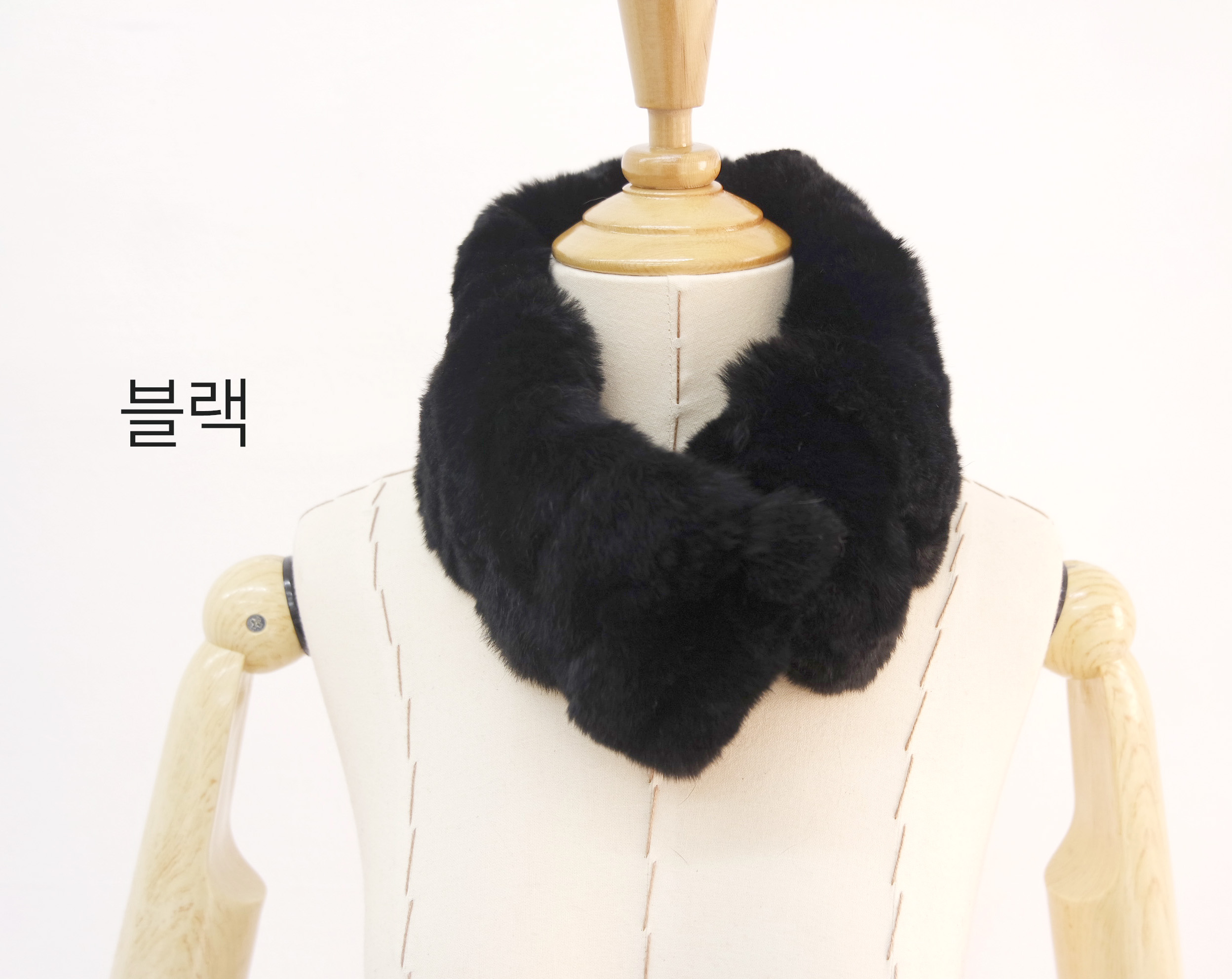 2017FW Rabbit Fur Magnet Shawl Rex Fur Muffler Fur