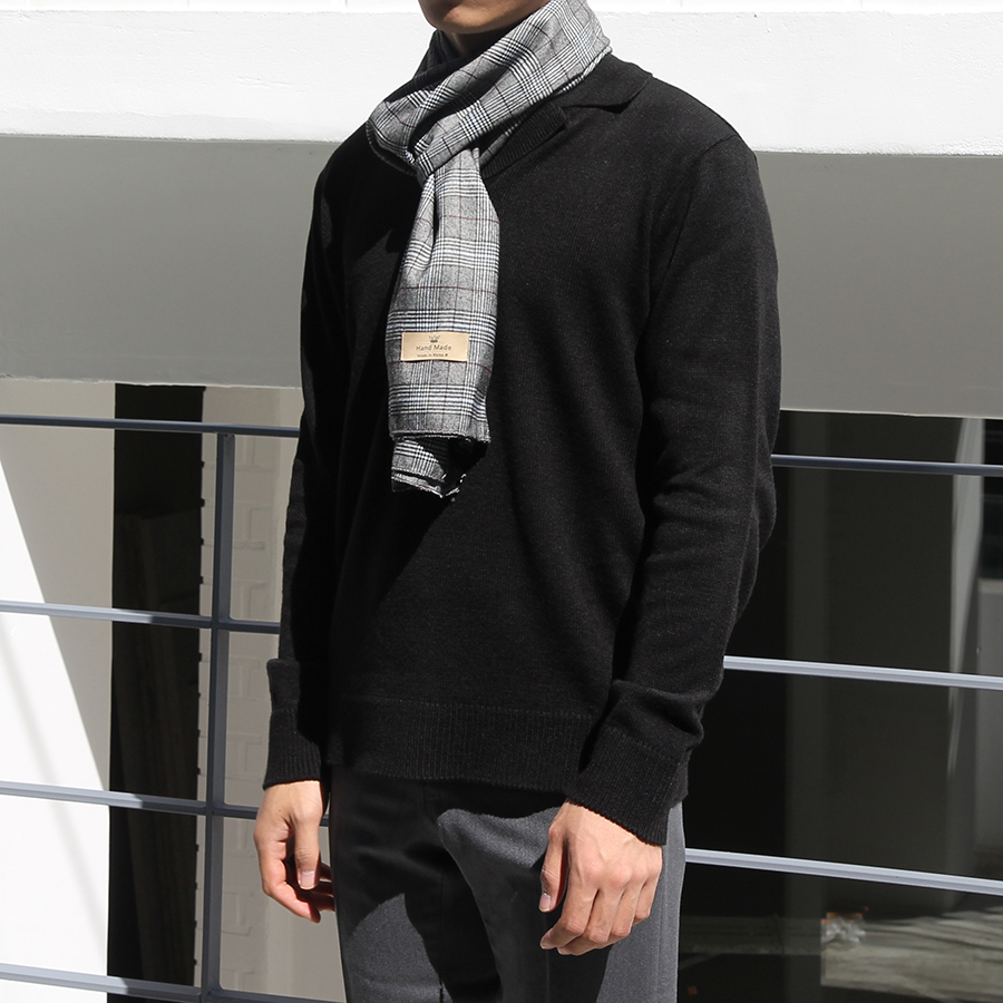 Unisex Couple Fall Winter Check Muffler 2Color Han