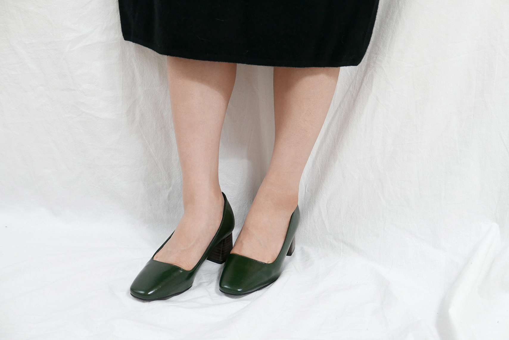 Middle-Heel Pumps Wood-heeled Shoes Bent Girls 20&