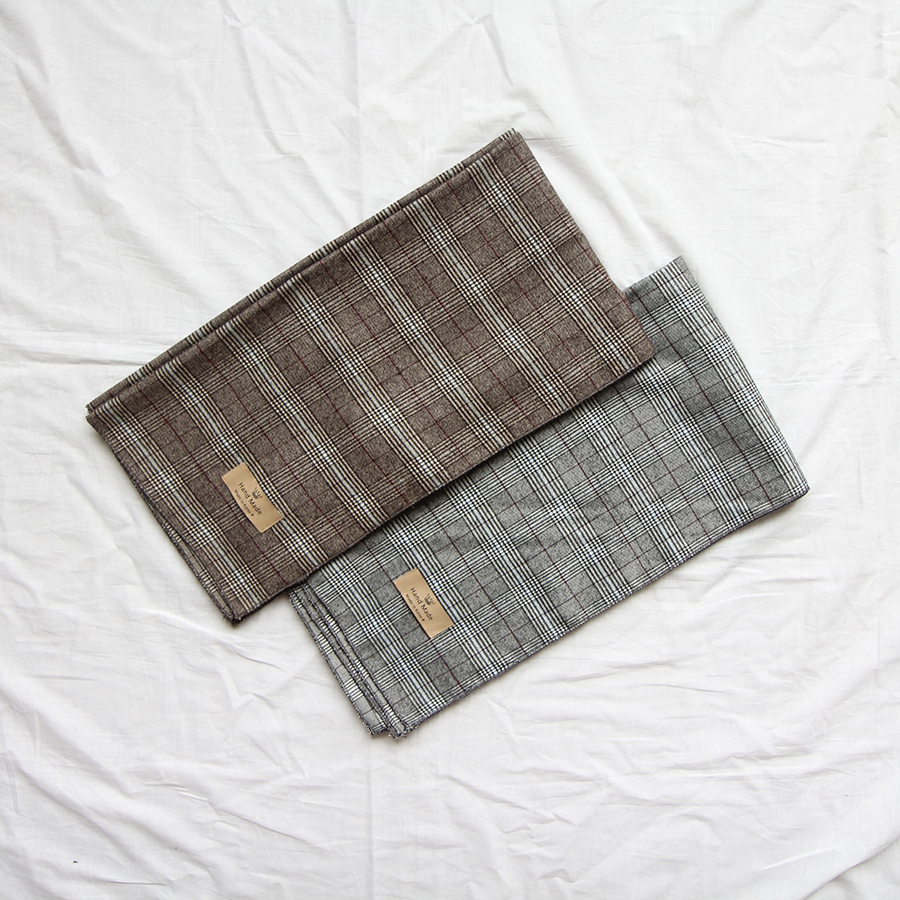 Unisex Couple Fall Winter Check Muffler 2Color Han