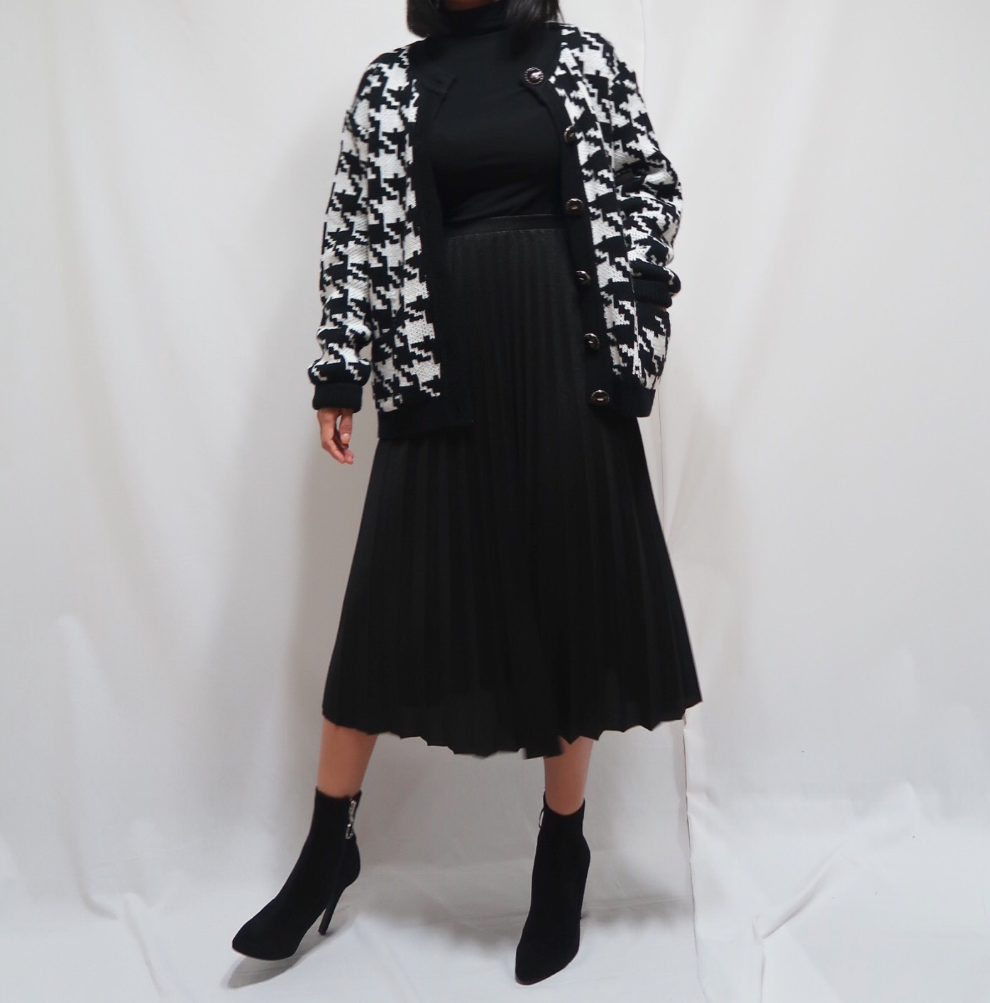 Pleated long skirt Pleated soft material Outfit Co