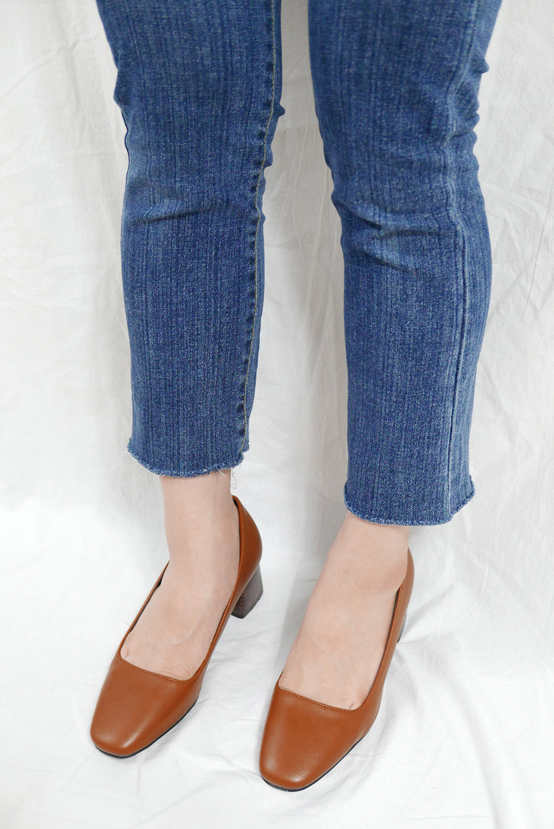 Middle-Heel Pumps Wood-heeled Shoes Bent Girls 20&