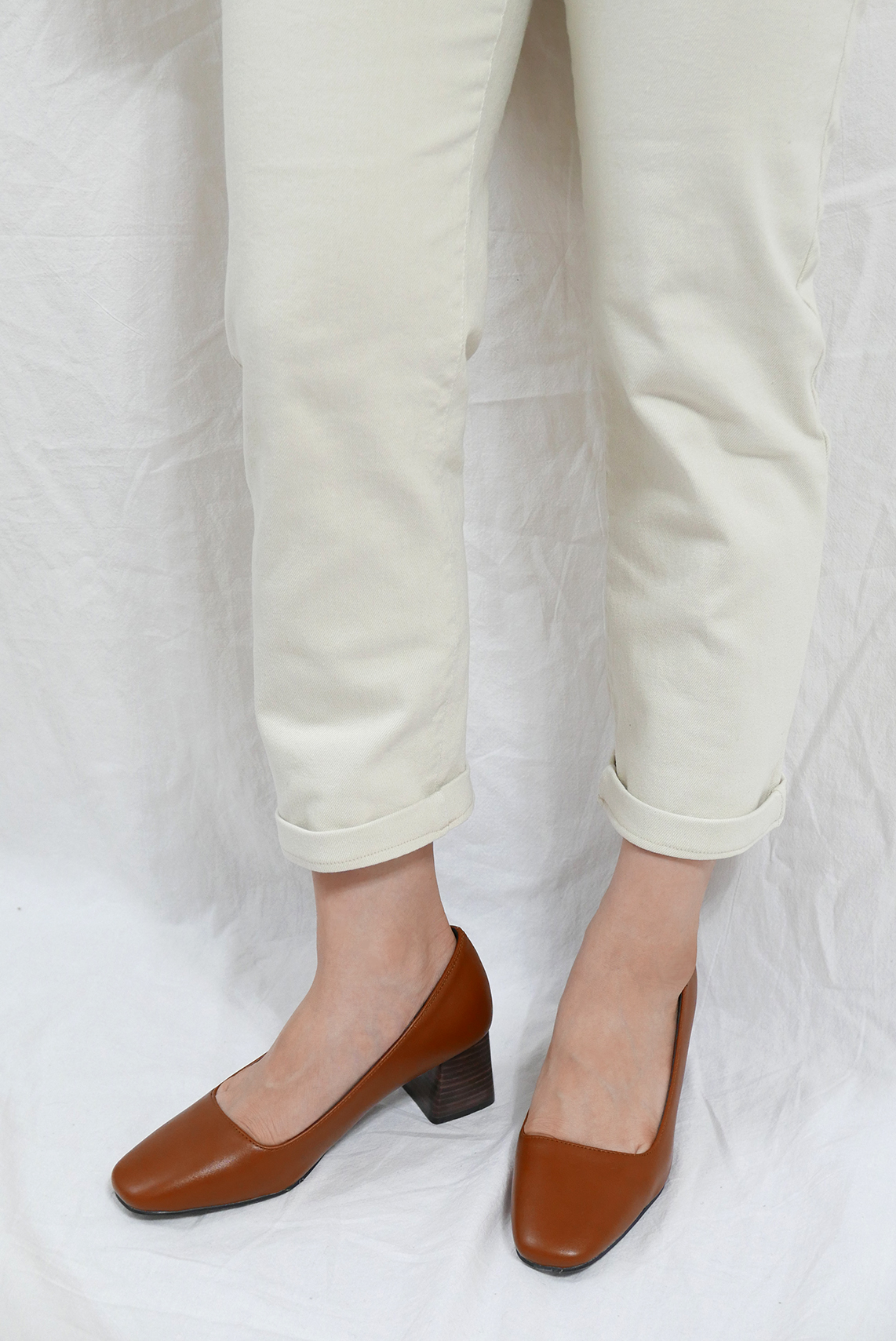 Middle-Heel Pumps Wood-heeled Shoes Bent Girls 20&